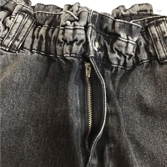 Zara Black Baggy Cropped Jeans New Size 8 - Picture 6 of 13